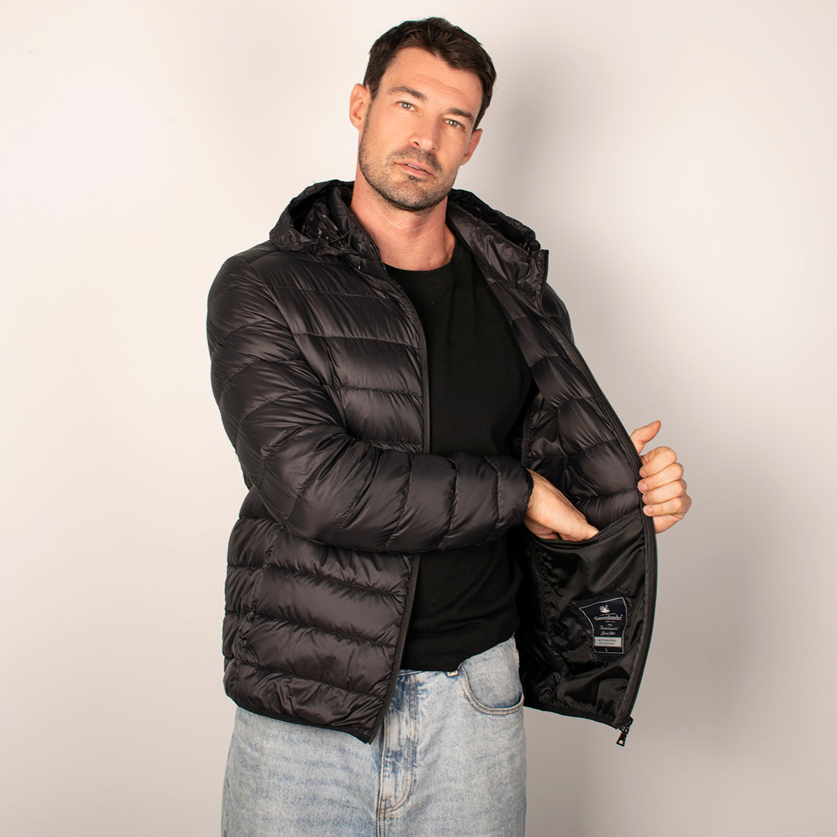 Chamarra  Para Hombre Packable Con Gorro