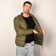 Chamarra  Para Hombre Packable Con Gorro