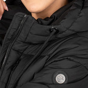 Chamarra Capitonada Gorro Ajustable Mujer