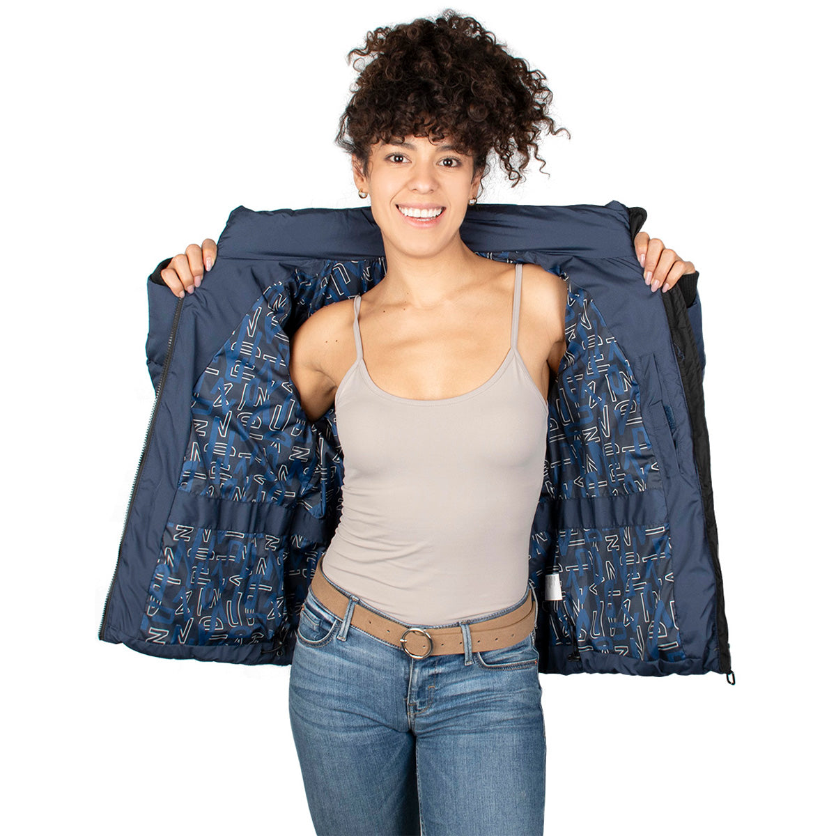 Chamarra Capitonada Gorro Ajustable Mujer