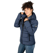 Chamarra Capitonada Gorro Ajustable Mujer