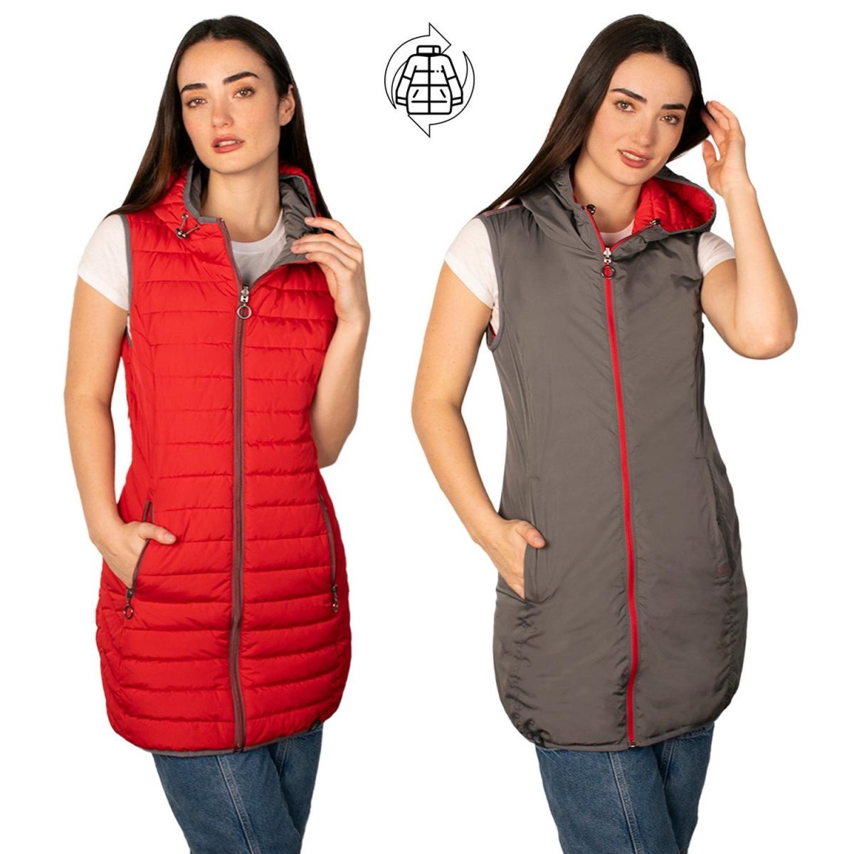 Chaleco Capitonado Doble Vista para Mujer - Greenlander