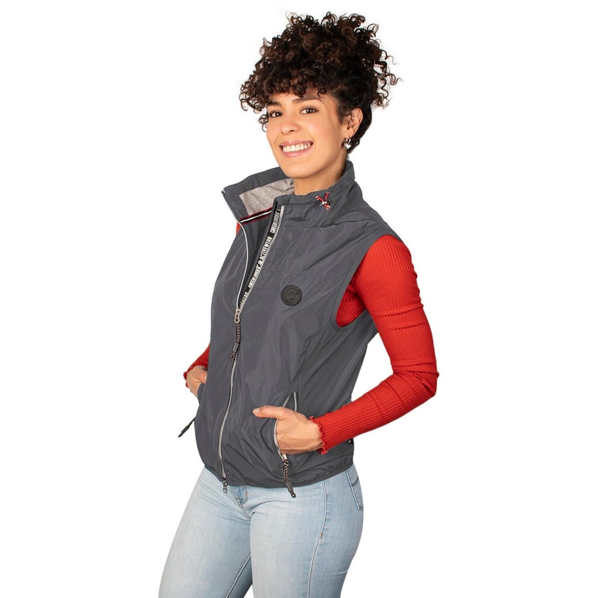 Chaleco Con Cierres En Bolsas Mujer - Greenlander