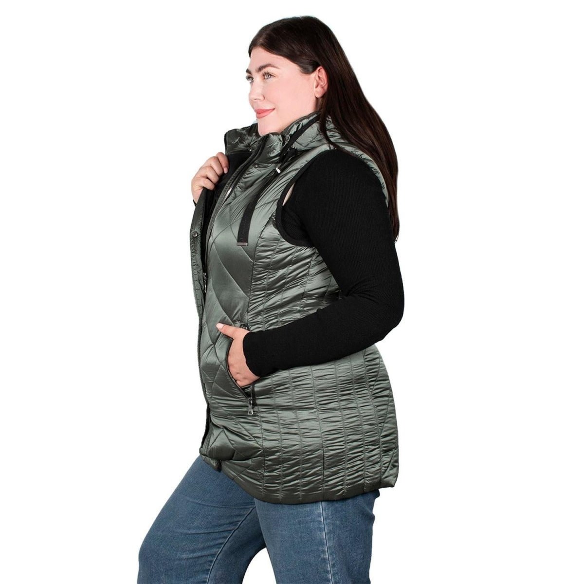 Chaleco Con Gorro Desmontable Mujer Plus Size - Greenlander