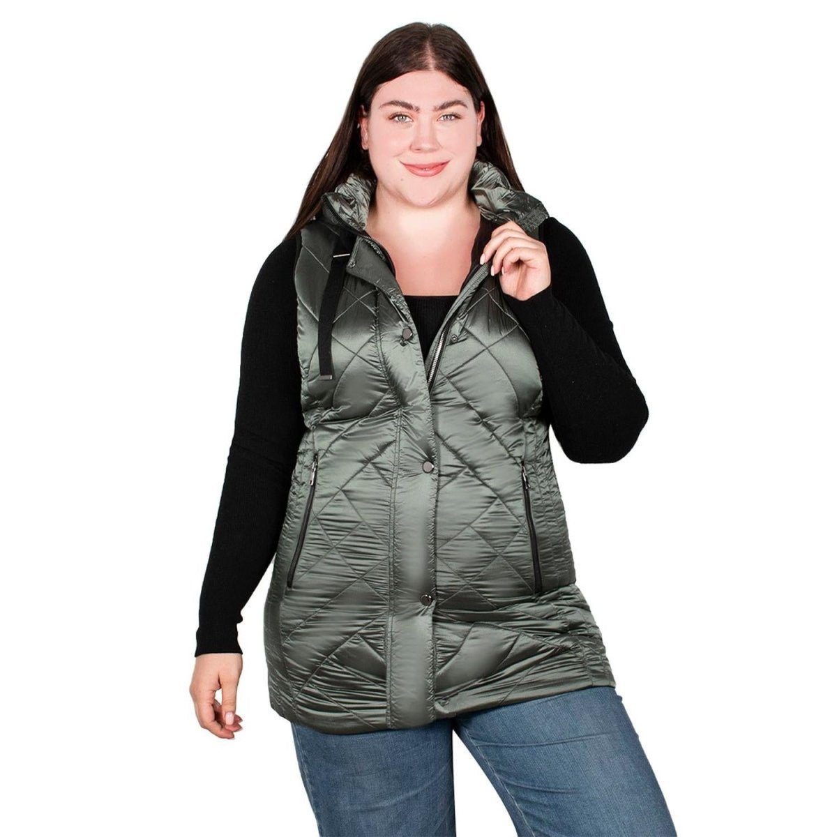 Chaleco Con Gorro Desmontable Mujer Plus Size - Greenlander