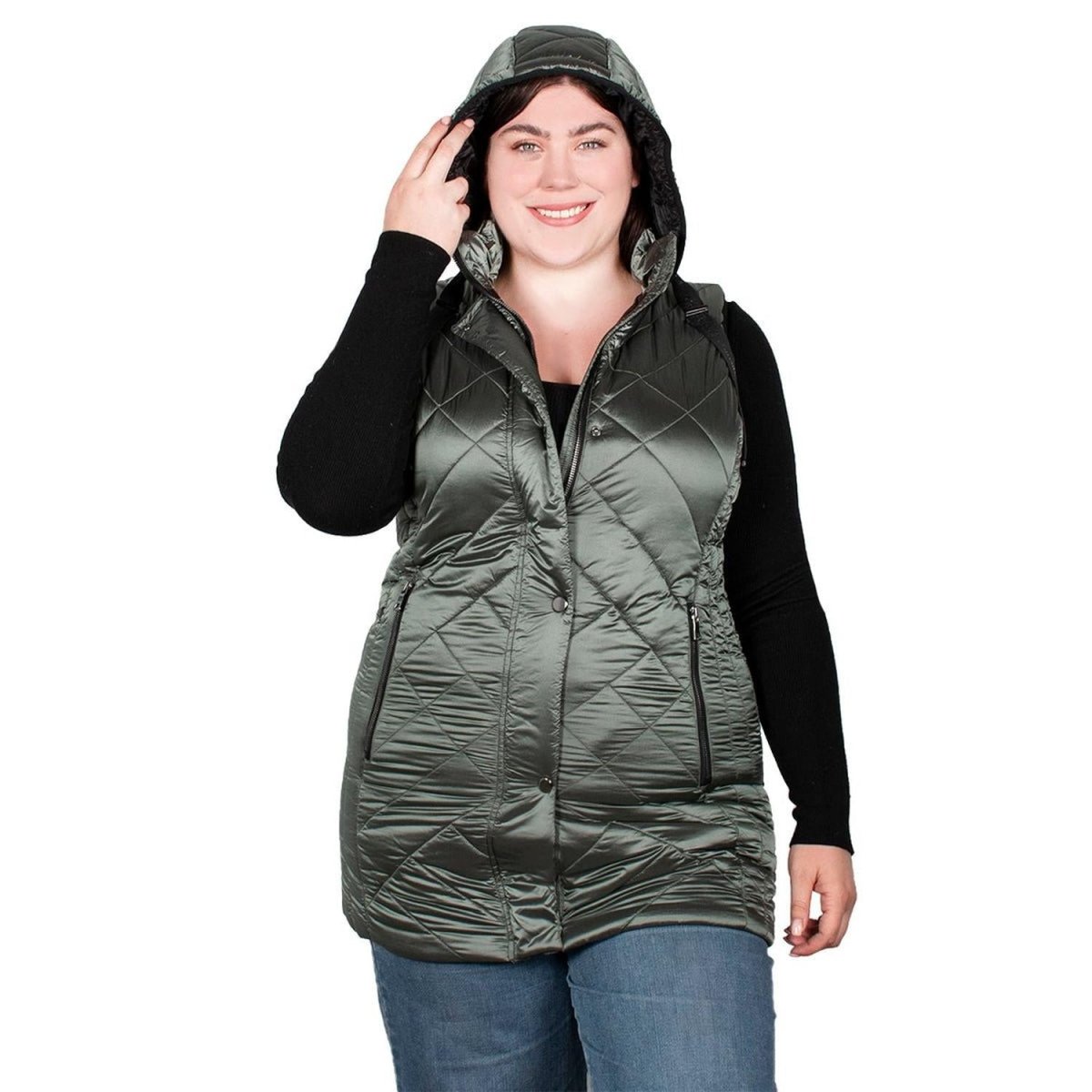 Chaleco Con Gorro Desmontable Mujer Plus Size - Greenlander
