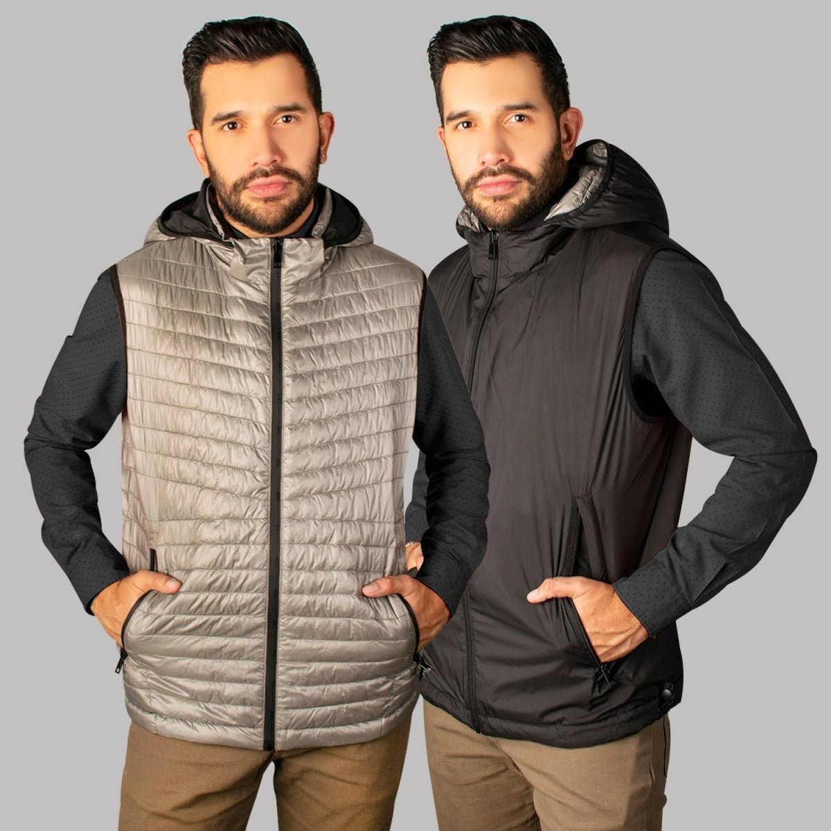 Chaleco Doble Vista con Gorro Desmontable Para Hombre Greenlander - Greenlander