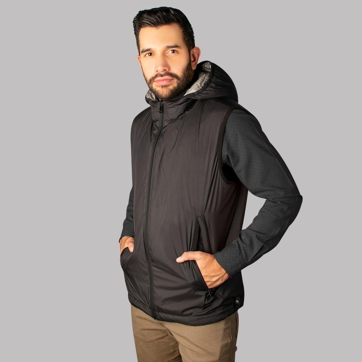 Chaleco Doble Vista con Gorro Desmontable Para Hombre Greenlander - Greenlander