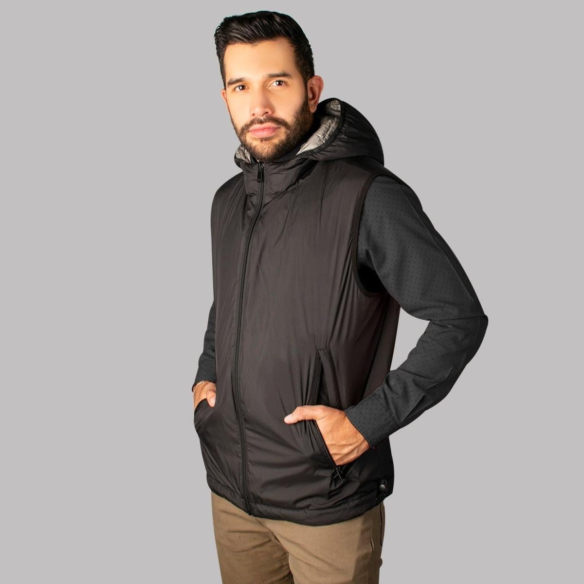 Chaleco Doble Vista con Gorro Desmontable Para Hombre Greenlander - Greenlander