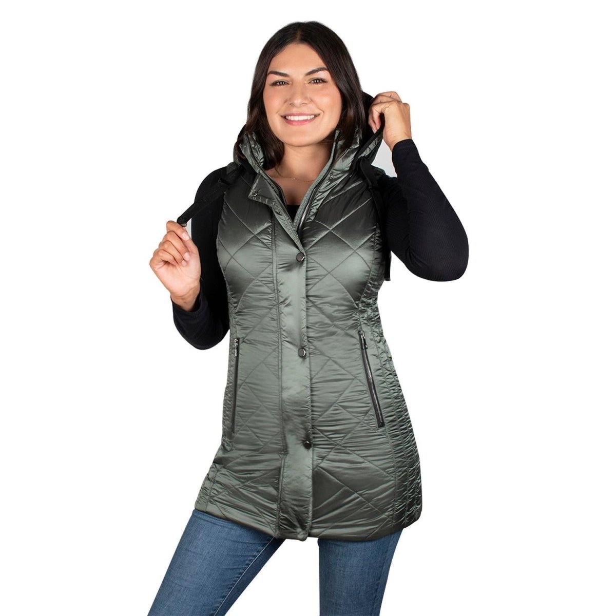 Chaleco Largo Classic Con Gorro Desmontable Mujer - Greenlander