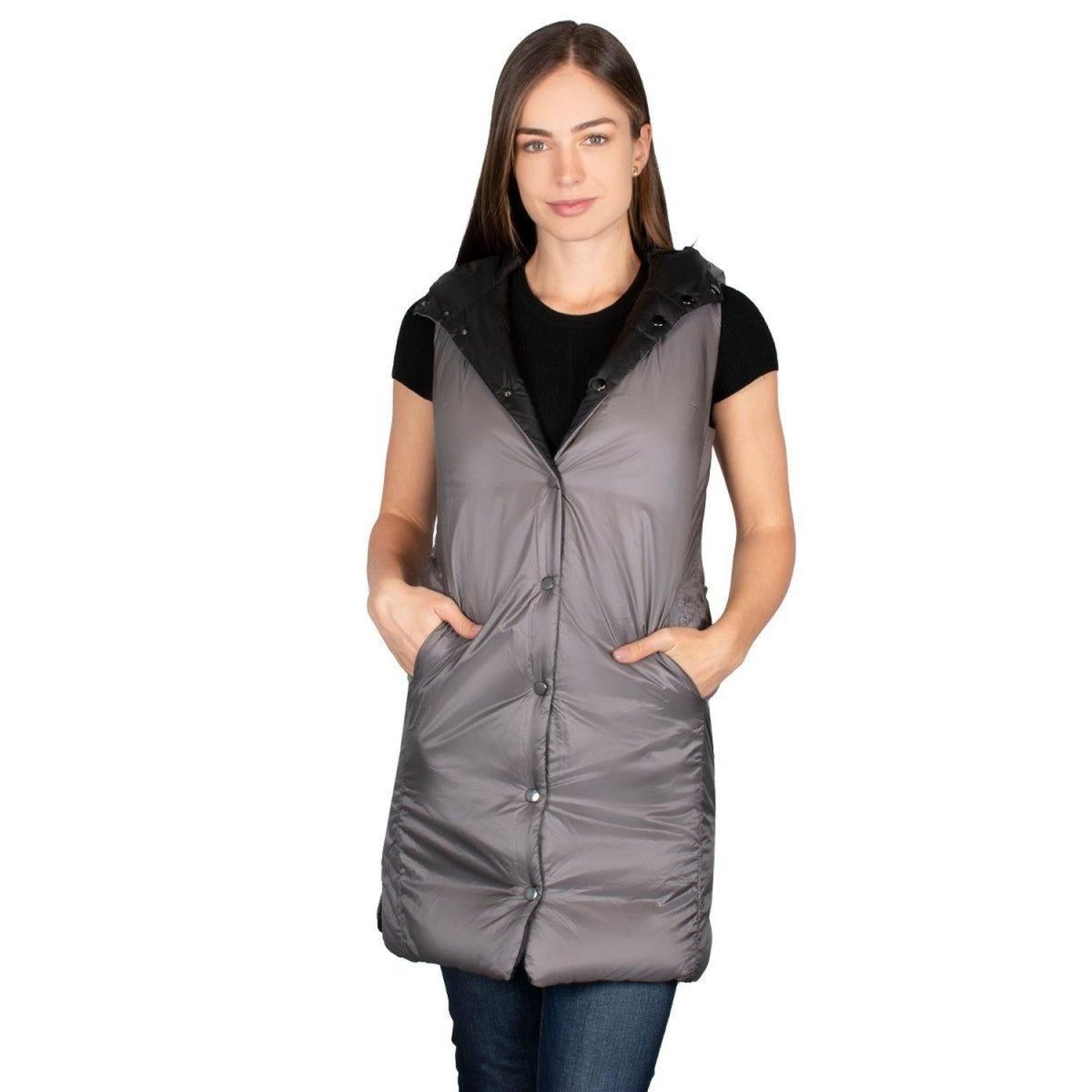 Chaleco Largo Relleno de Pluma Ligera Mujer - Greenlander