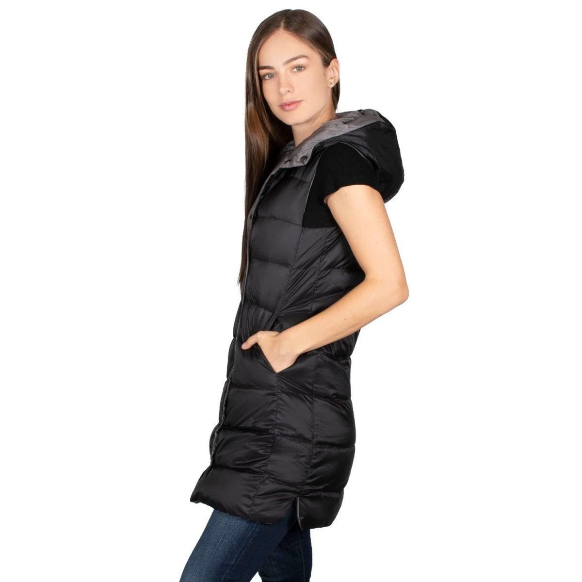 Chaleco Largo Relleno de Pluma Ligera Mujer - Greenlander