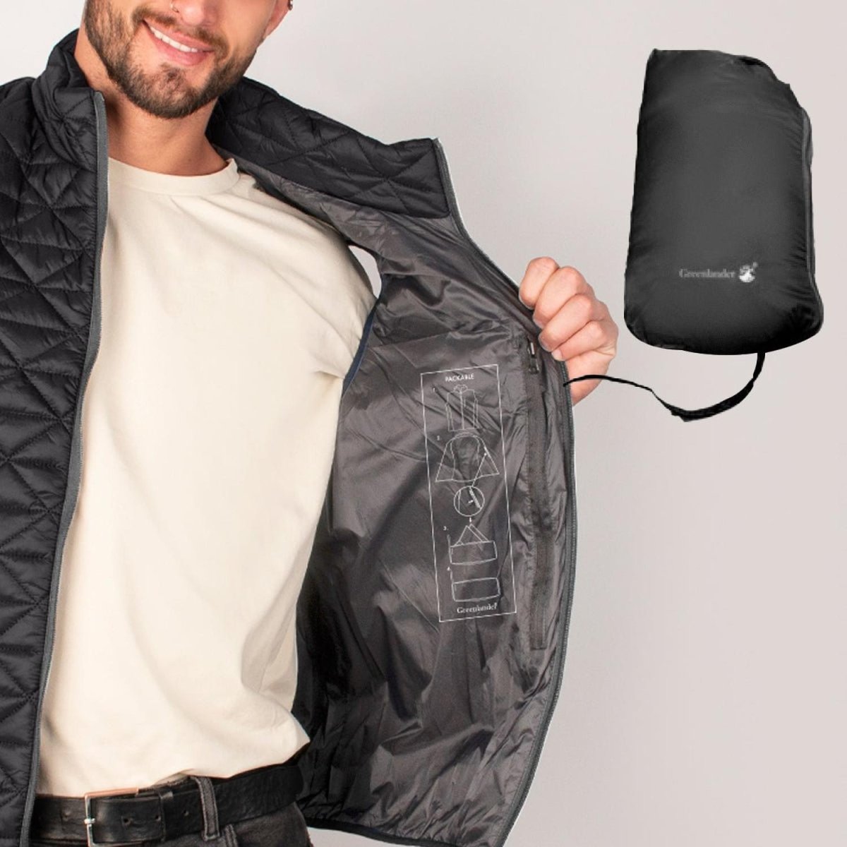 Chaleco Packable Capitonado Ligero Greenlander Hombre - Greenlander