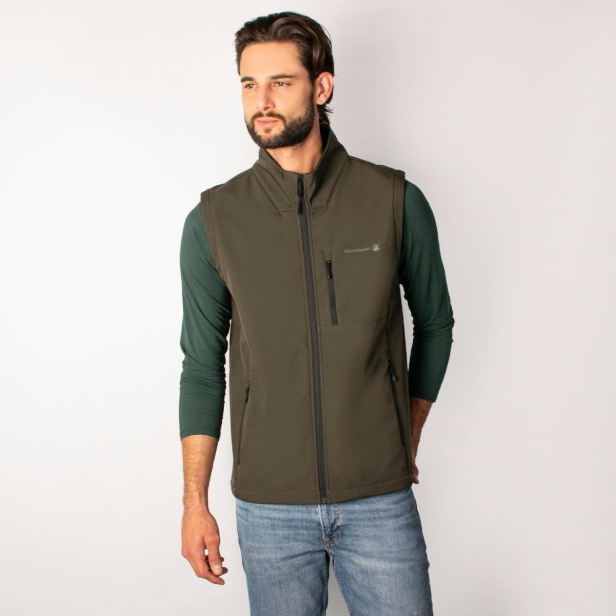 Chaleco Para Hombre Ligero Softshell Cuello Alto Greenlander - Greenlander