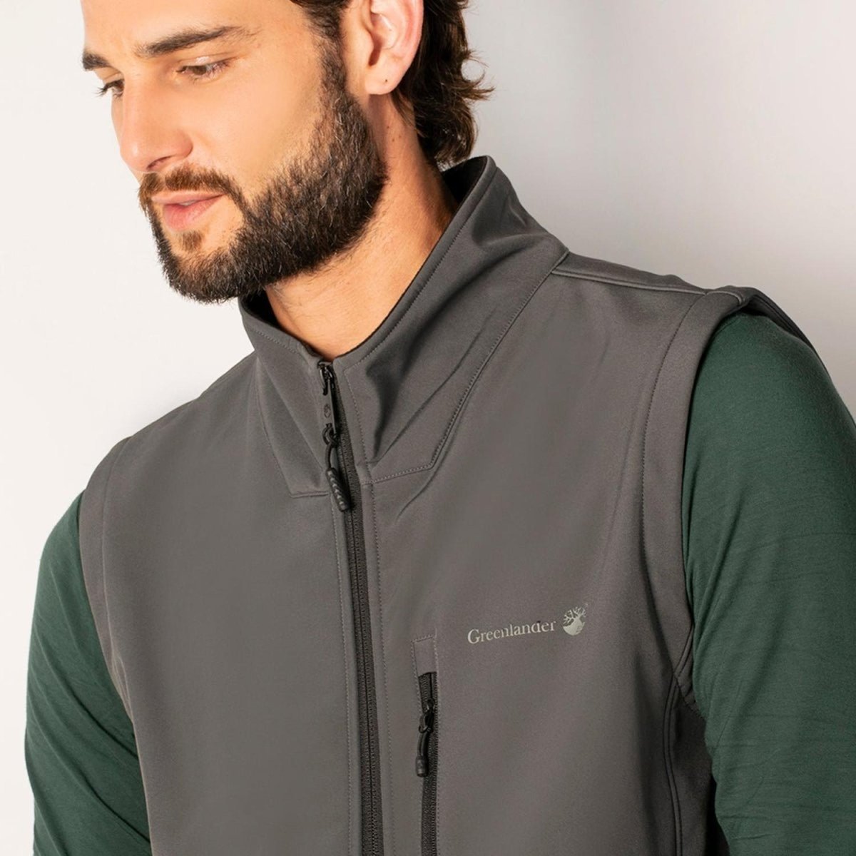 Chaleco Para Hombre Ligero Softshell Cuello Alto Greenlander - Greenlander