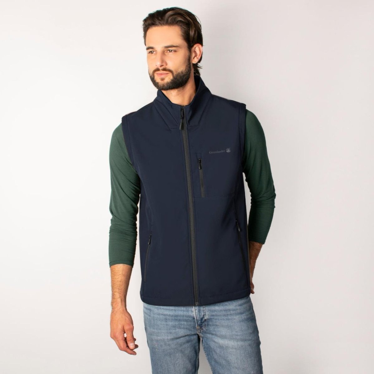 Chaleco Para Hombre Ligero Softshell Cuello Alto Greenlander - Greenlander