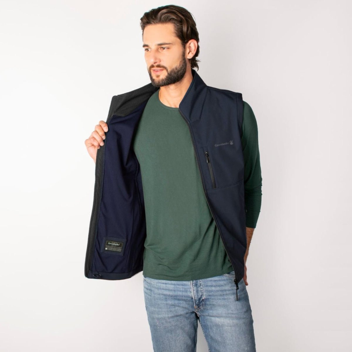 Chaleco Para Hombre Ligero Softshell Cuello Alto Greenlander - Greenlander