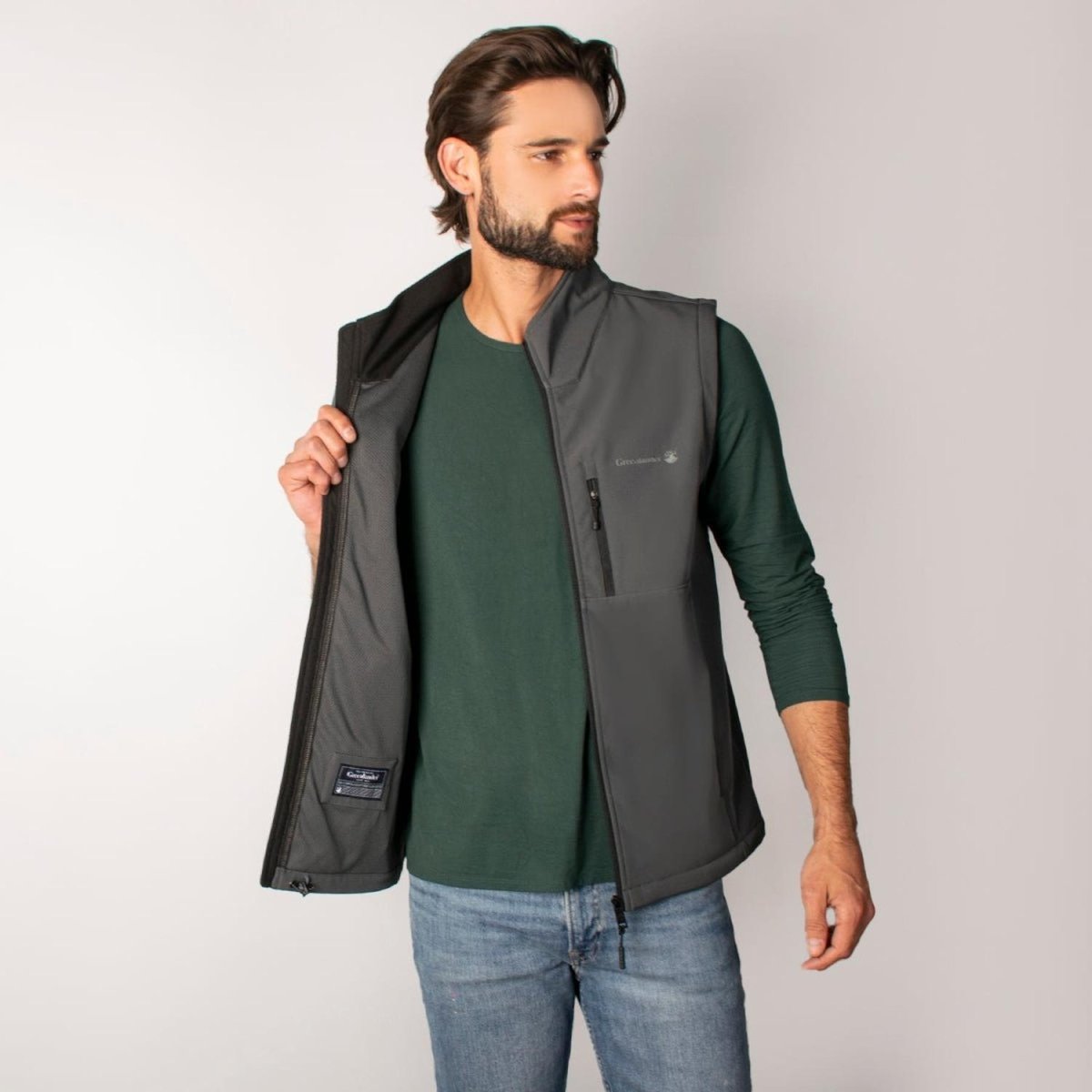 Chaleco Para Hombre Ligero Softshell Cuello Alto Greenlander - Greenlander