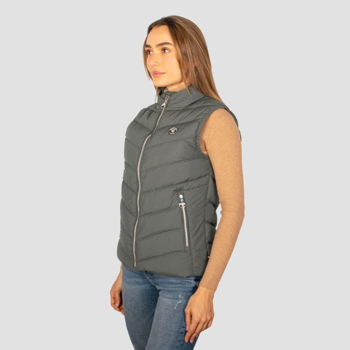 Chaleco Para Mujer Acolchonado Cuello Alto Con Cierre - Greenlander