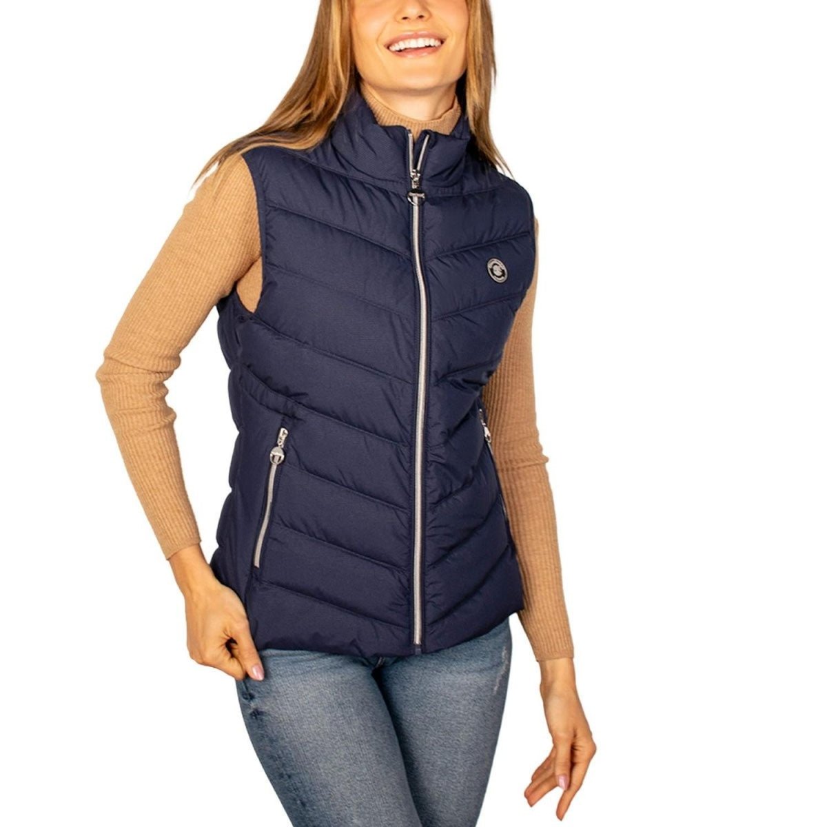 Chaleco Para Mujer Acolchonado Cuello Alto Con Cierre - Greenlander