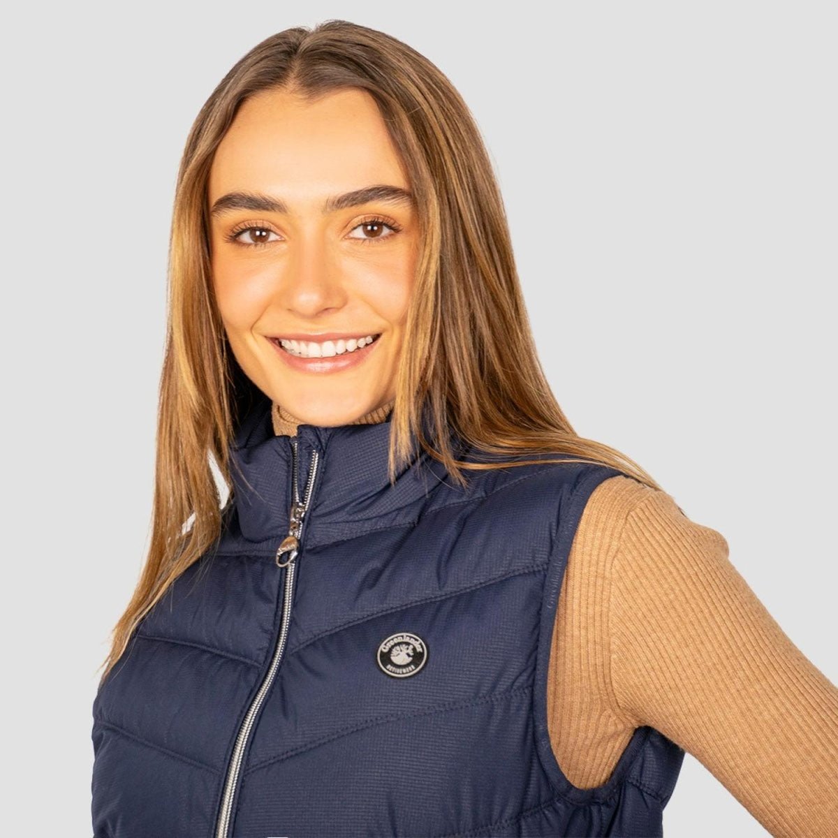 Chaleco Para Mujer Acolchonado Cuello Alto Con Cierre - Greenlander