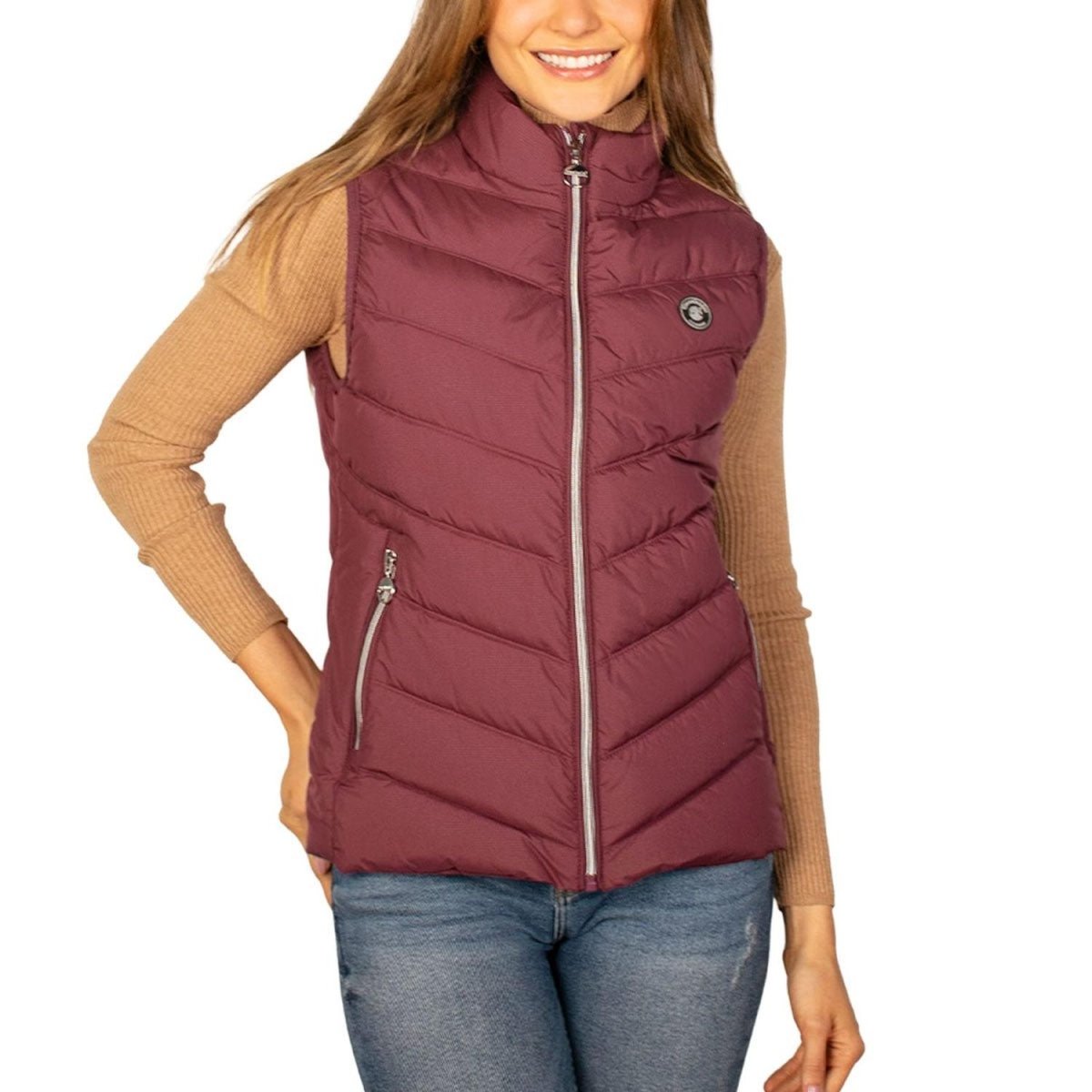 Chaleco Para Mujer Acolchonado Cuello Alto Con Cierre - Greenlander