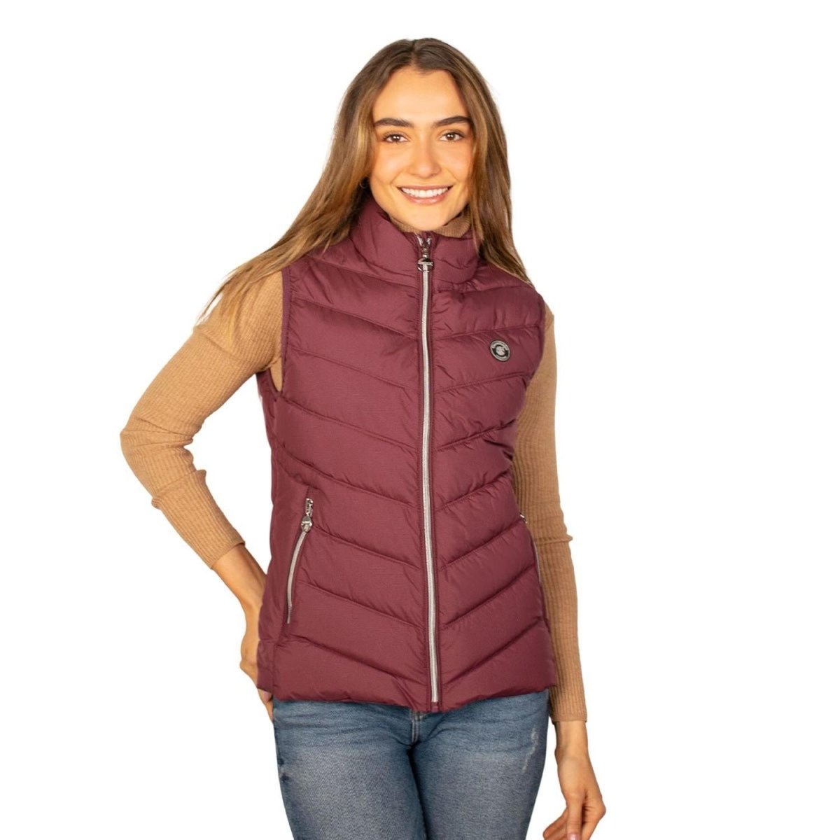 Chaleco Para Mujer Acolchonado Cuello Alto Con Cierre - Greenlander