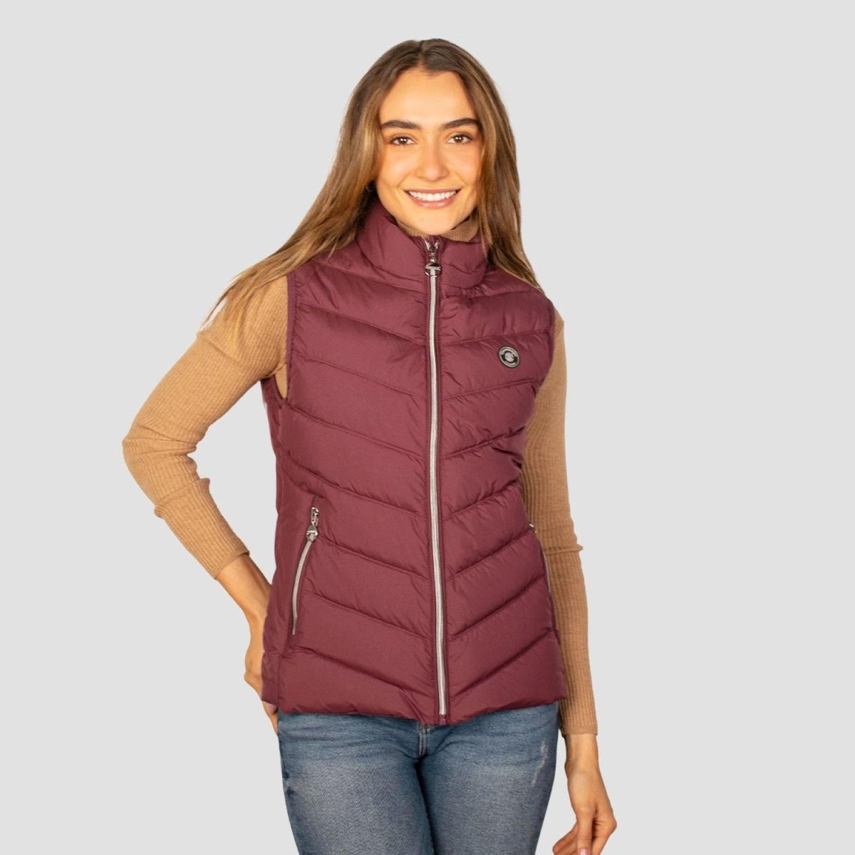 Chaleco Para Mujer Acolchonado Cuello Alto Con Cierre - Greenlander