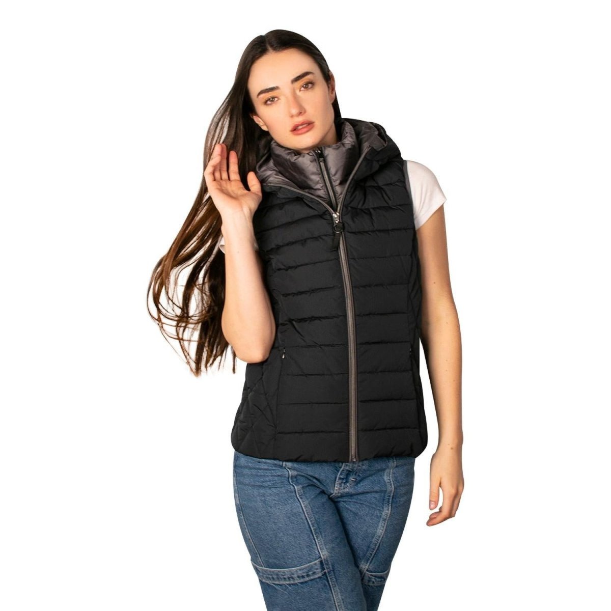 Chaleco Para Mujer Capitonado Con Gorro Greenlander - Greenlander