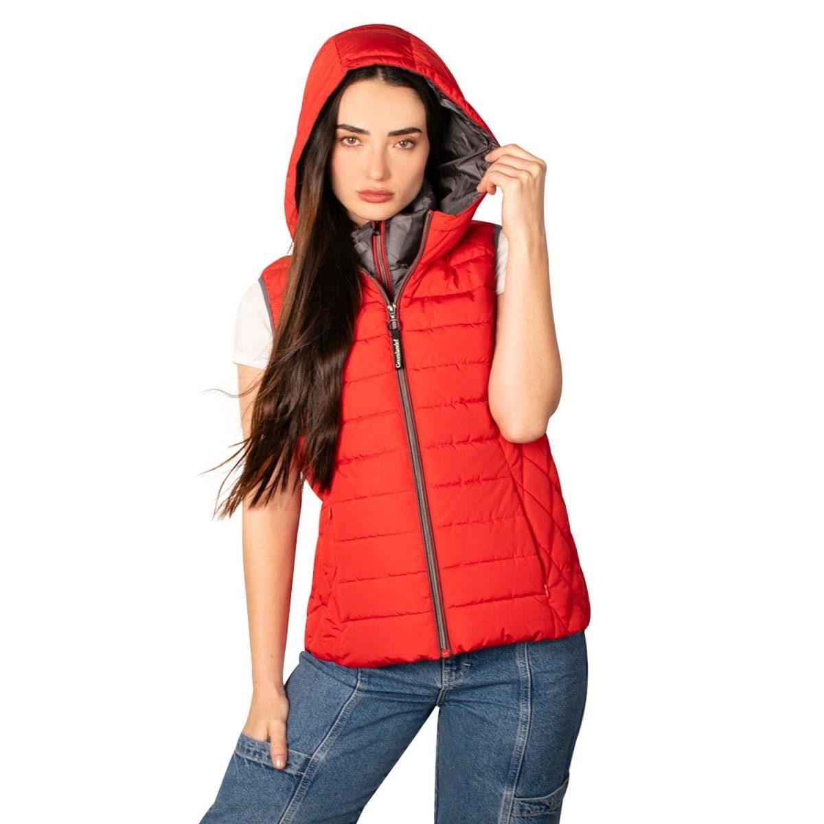 Chaleco Para Mujer Capitonado Con Gorro Greenlander - Greenlander