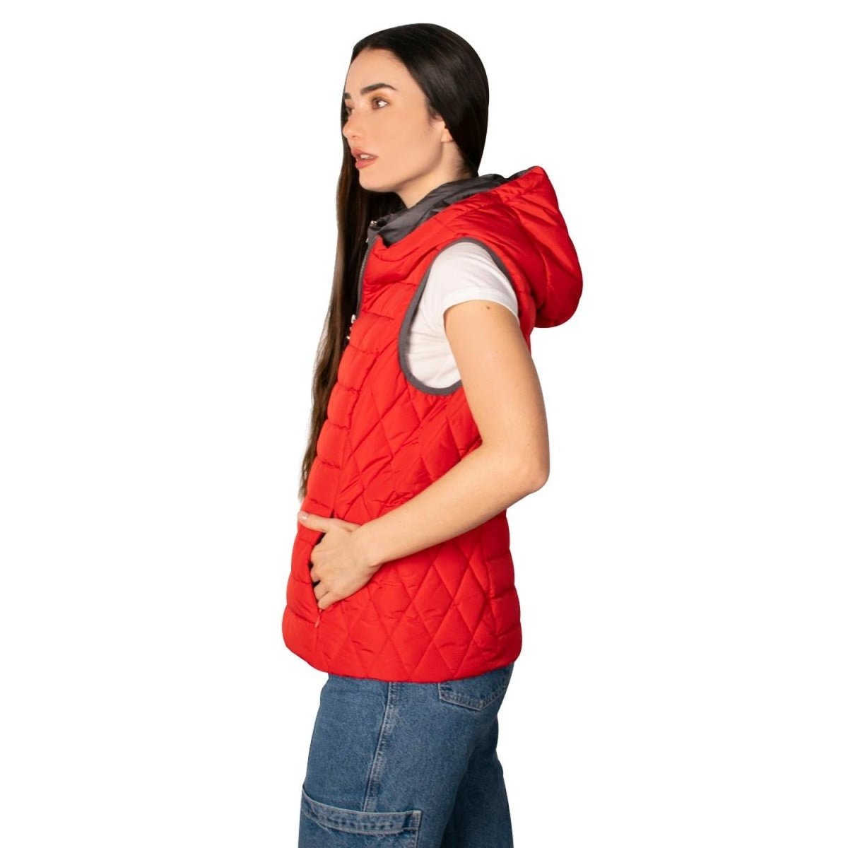 Chaleco Para Mujer Capitonado Con Gorro Greenlander - Greenlander