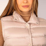 Chaleco Para Mujer Capitonado De Pluma Y Cuello Alto - Greenlander