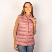 Chaleco Para Mujer Capitonado De Pluma Y Cuello Alto - Greenlander