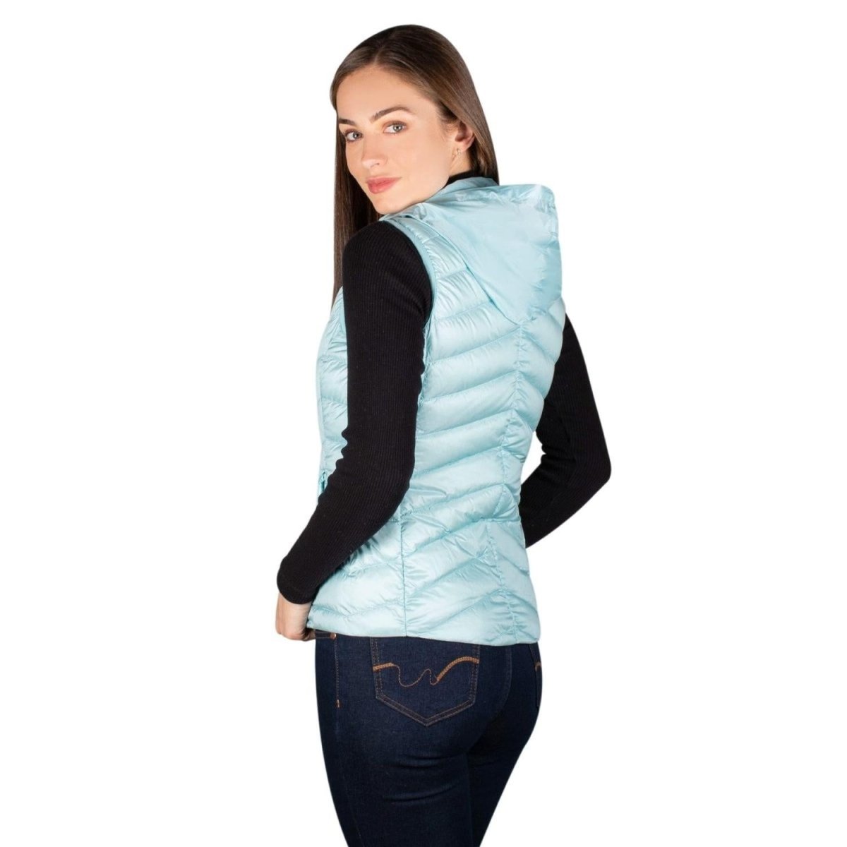 Chaleco Pluma Ligera con Gorro Mujer - Greenlander