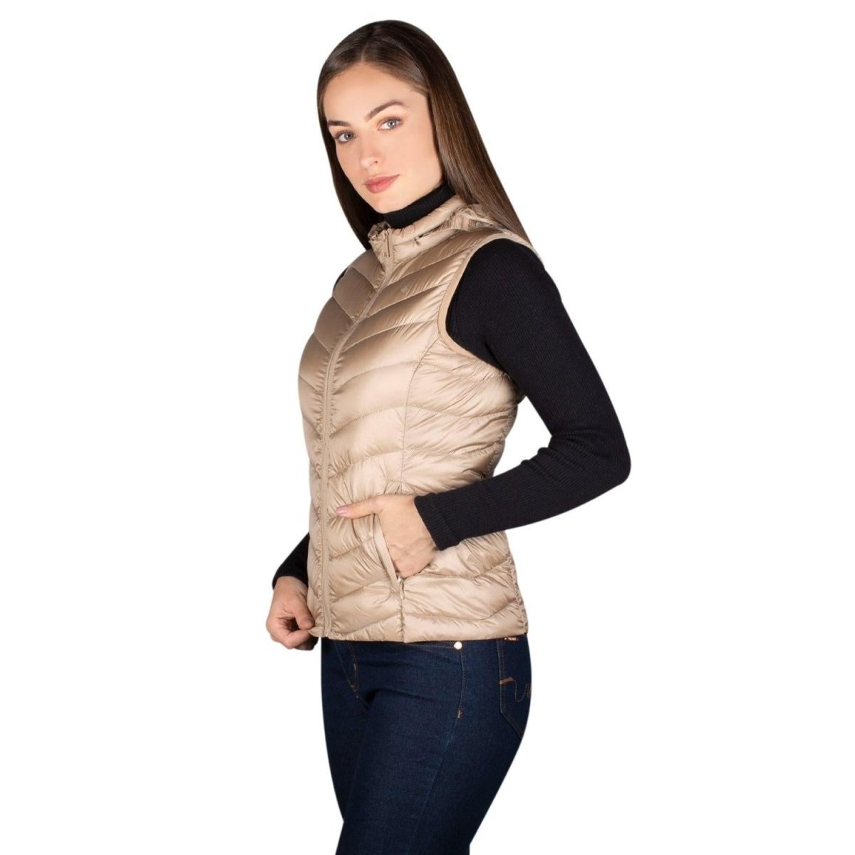 Chaleco Pluma Ligera con Gorro Mujer - Greenlander