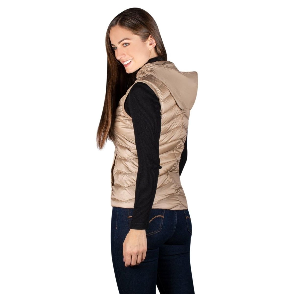 Chaleco Pluma Ligera con Gorro Mujer - Greenlander