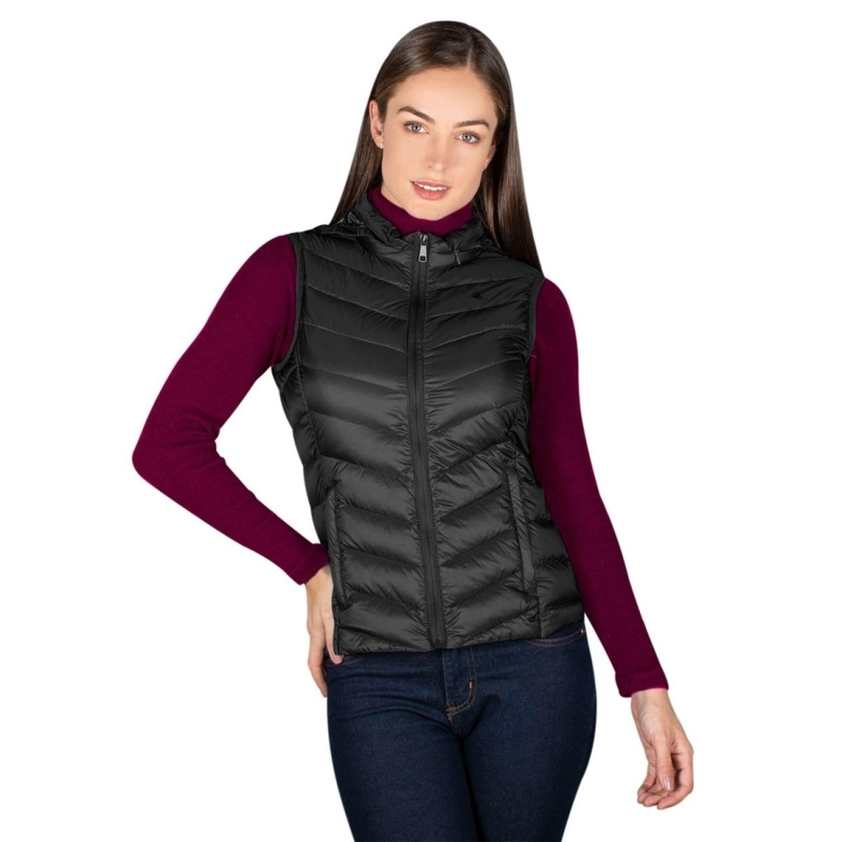 Chaleco Pluma Ligera con Gorro Mujer - Greenlander