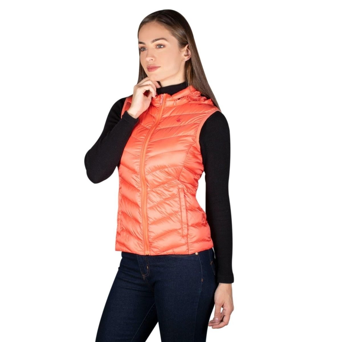 Chaleco Pluma Ligera con Gorro Mujer - Greenlander