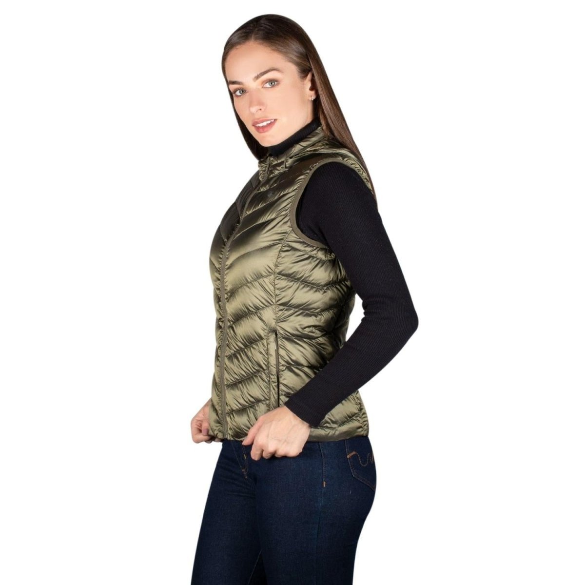 Chaleco Pluma Ligera con Gorro Mujer - Greenlander