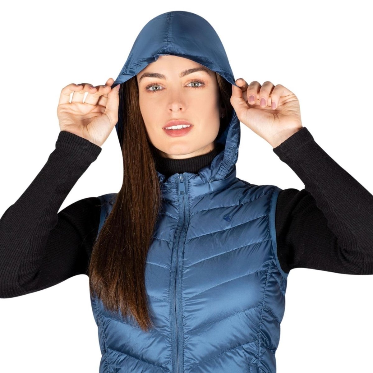 Chaleco Pluma Ligera con Gorro Mujer - Greenlander