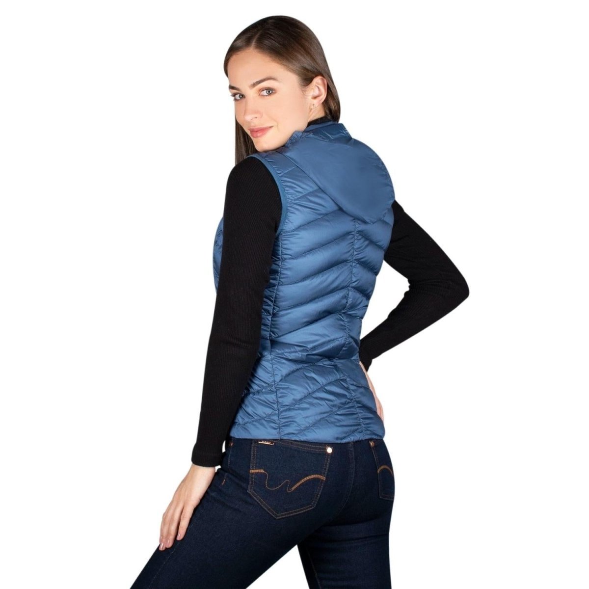 Chaleco Pluma Ligera con Gorro Mujer - Greenlander