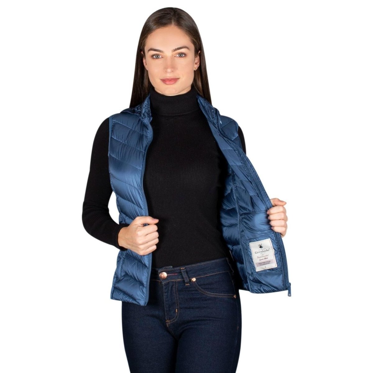 Chaleco Pluma Ligera con Gorro Mujer - Greenlander