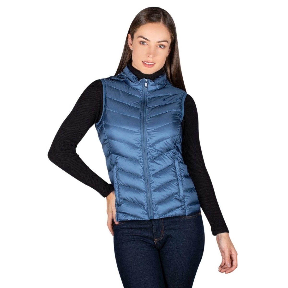 Chaleco Pluma Ligera con Gorro Mujer - Greenlander