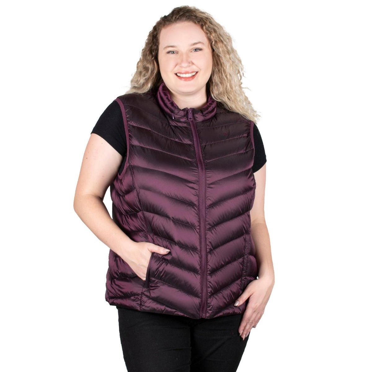 Chaleco Pluma Ligera con Gorro Mujer Plus Size - Greenlander