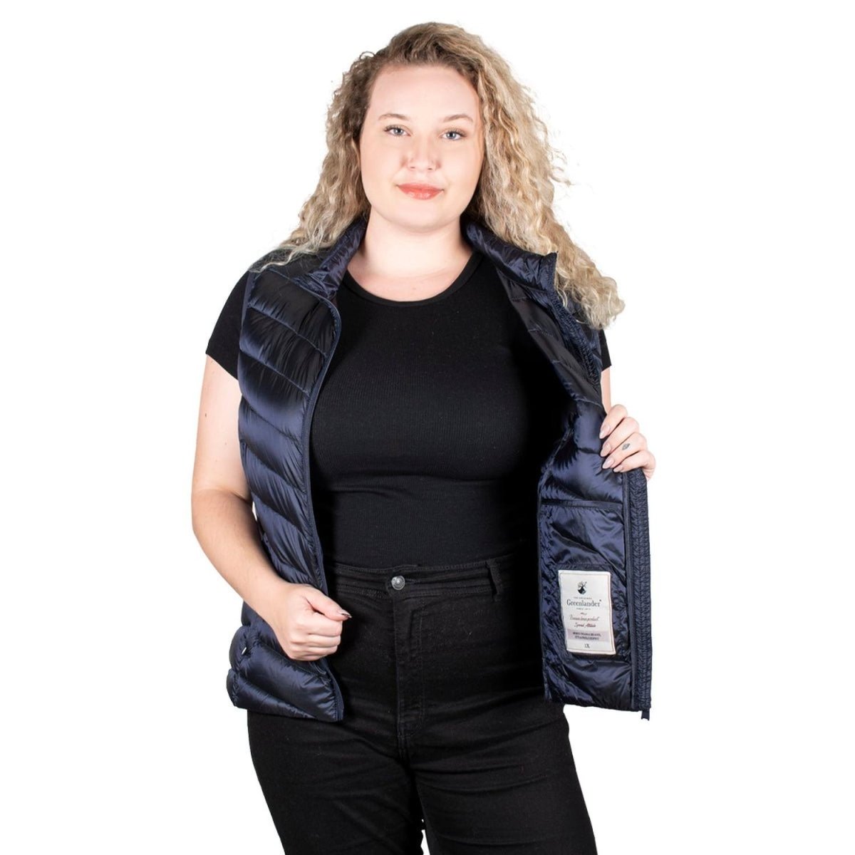 Chaleco Pluma Ligera con Gorro Mujer Plus Size - Greenlander