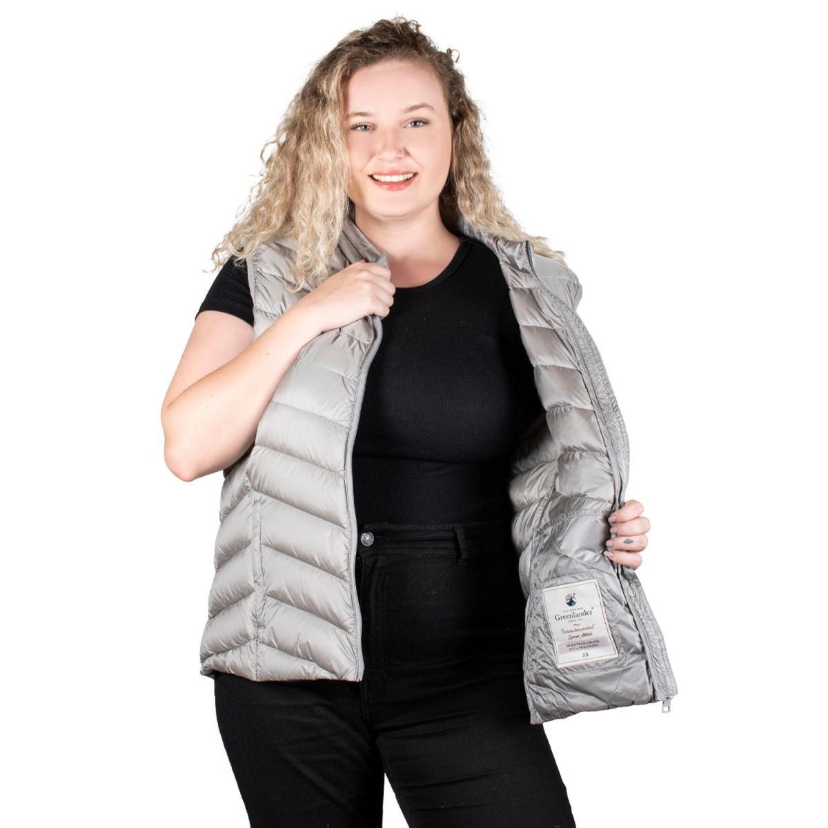 Chaleco Pluma Ligera con Gorro Mujer Plus Size - Greenlander