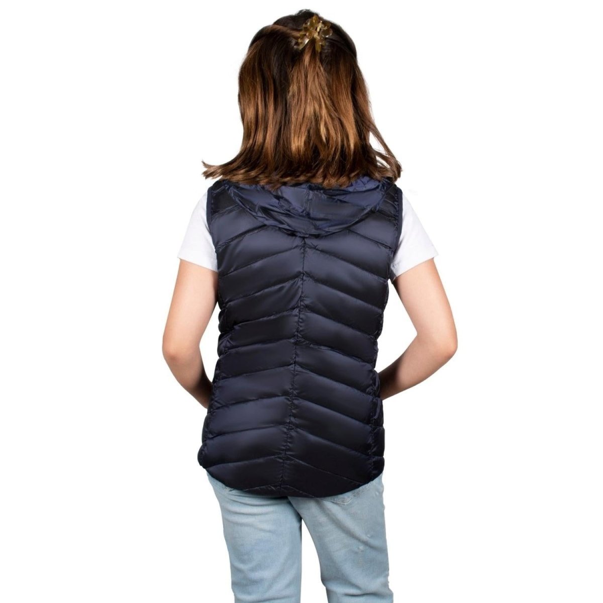 Chaleco Pluma Ligera Con Gorro Niña - Greenlander