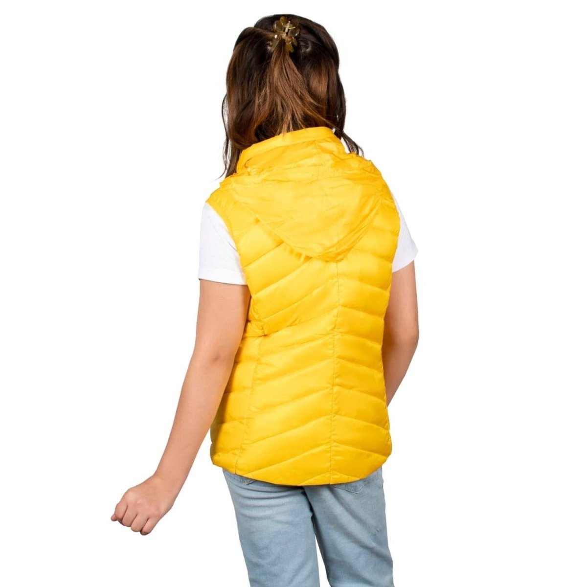 Chaleco Pluma Ligera Con Gorro Niña - Greenlander