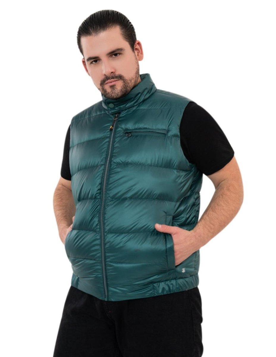 Chaleco Relleno De Pluma Hombre Plus Size - Greenlander