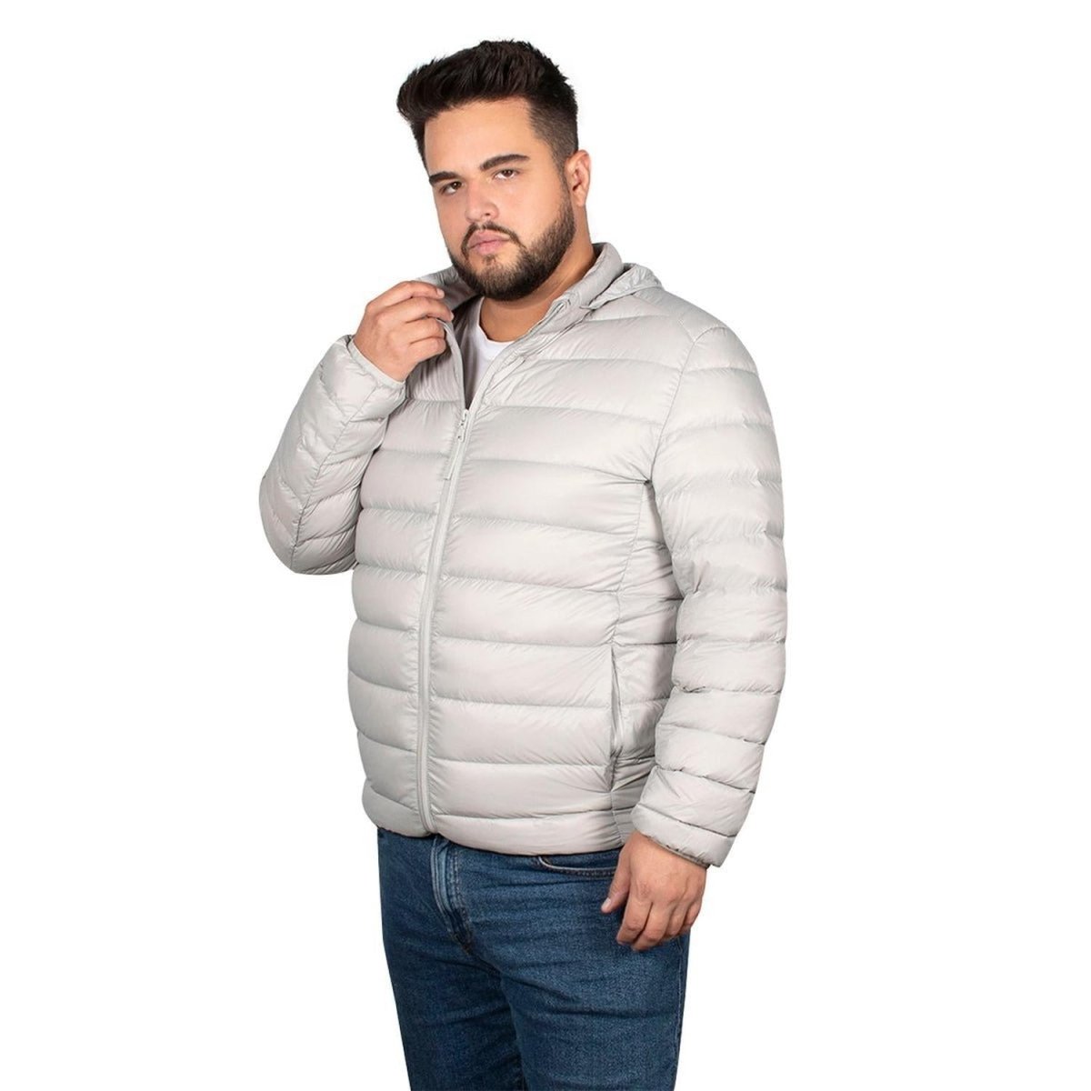Chamarra Adventure Pluma Ligera Hombre Plus Size - Greenlander